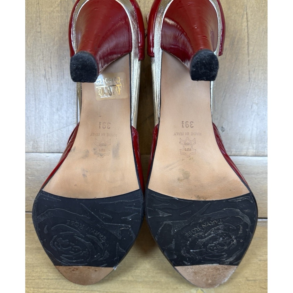 Taryn Rose Red Patent Leather Heels - Picture 8 of 12